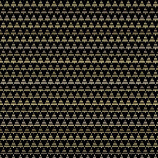 Lined Trees on Black Blender 100% Cotton Price per Yard