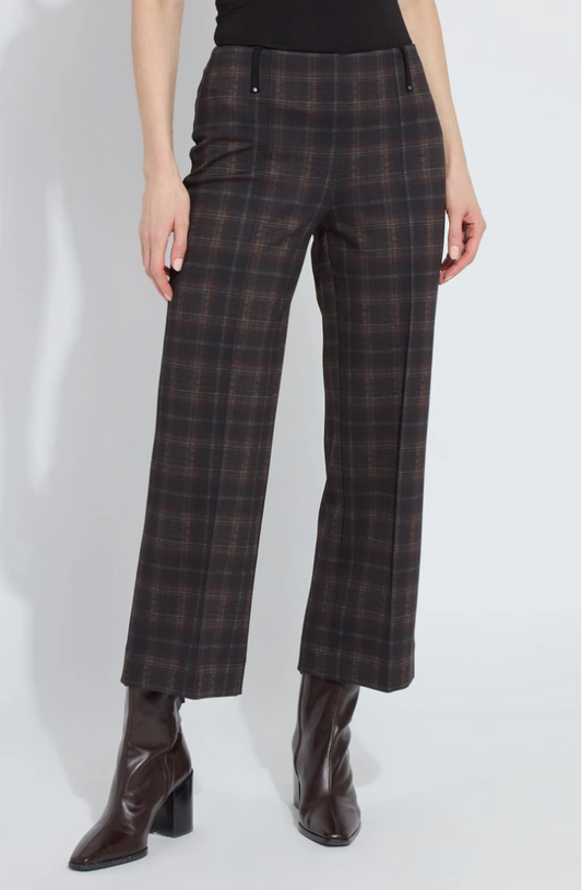 Livia Plaid Crop Pant in Dublin Plaid - Madison's Niche