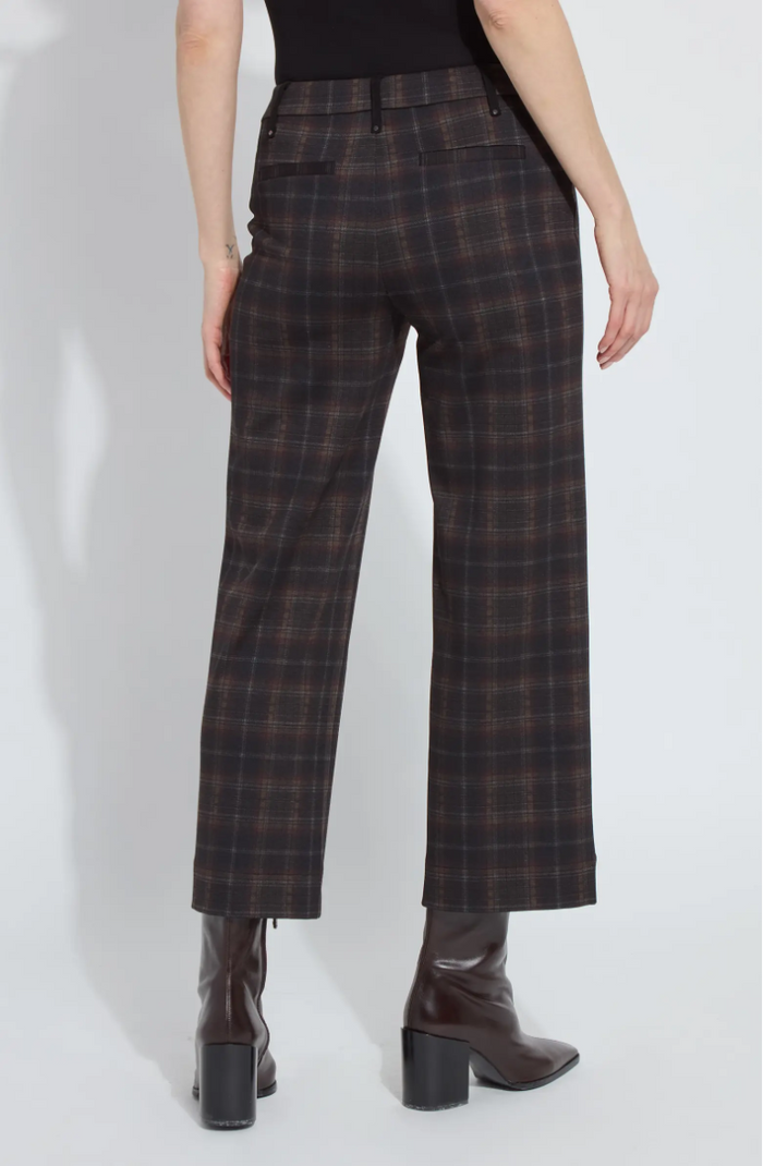 Livia Plaid Crop Pant in Dublin Plaid - Madison's Niche