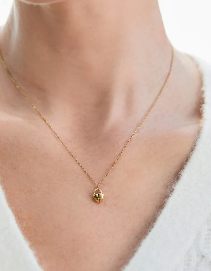 Locked in Love Necklace Heart - Madison's Niche
