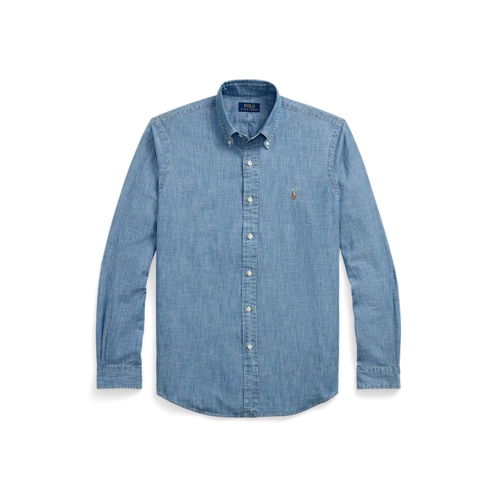 Long Sleeve Chambray Sport Shirt - Madison's Niche