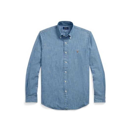 Long Sleeve Chambray Sport Shirt - Madison's Niche