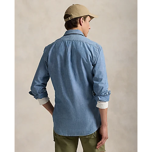 Long Sleeve Chambray Sport Shirt - Madison's Niche
