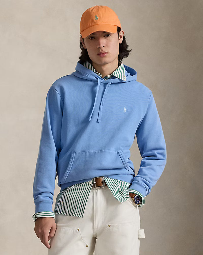 Loopback Fleece Hoodie in Bristol Blue - Madison's Niche