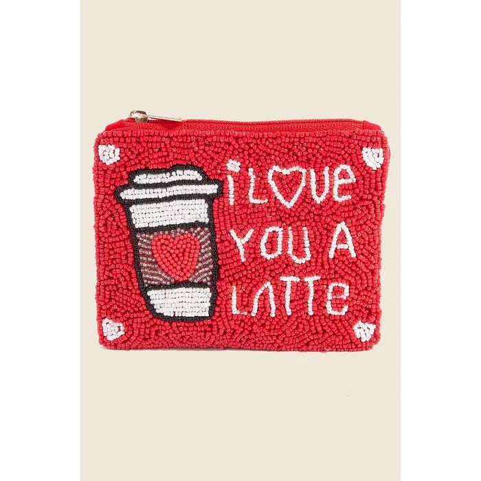 Love You A Latte Coin Purse - Madison's Niche