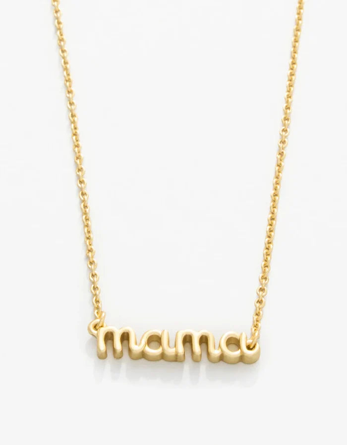 Mama Script Necklace in Gold - Madison's Niche