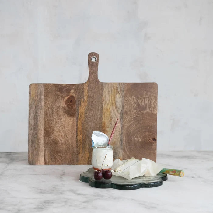 Mango Wood Board with Handle - Madison's Niche