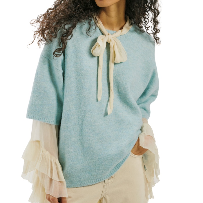 Margot Sweater Tee in Angel Falls Melange