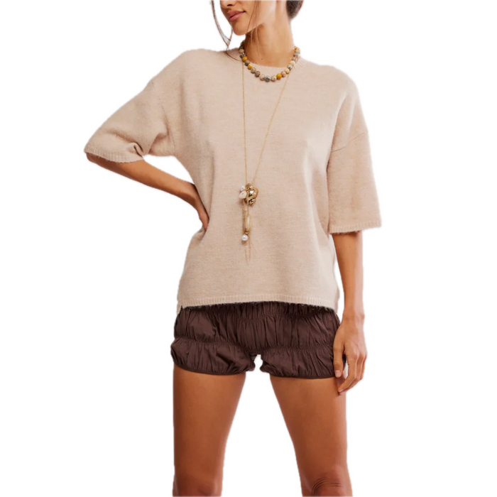 Margot Sweater Tee in Pearl - Madison's Niche