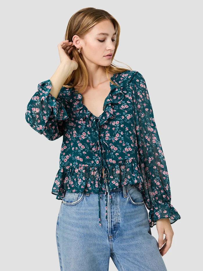 Marina Ruffle Longsleeve Blouse