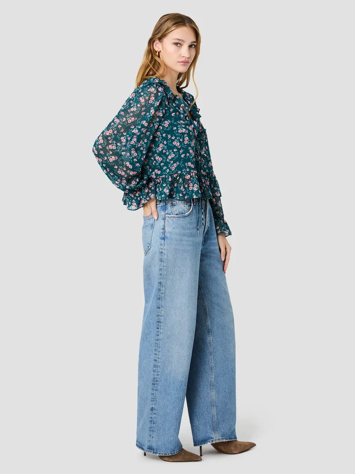 Marina Ruffle Longsleeve Blouse