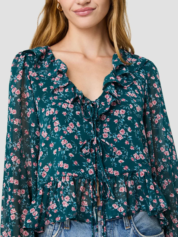 Marina Ruffle Longsleeve Blouse