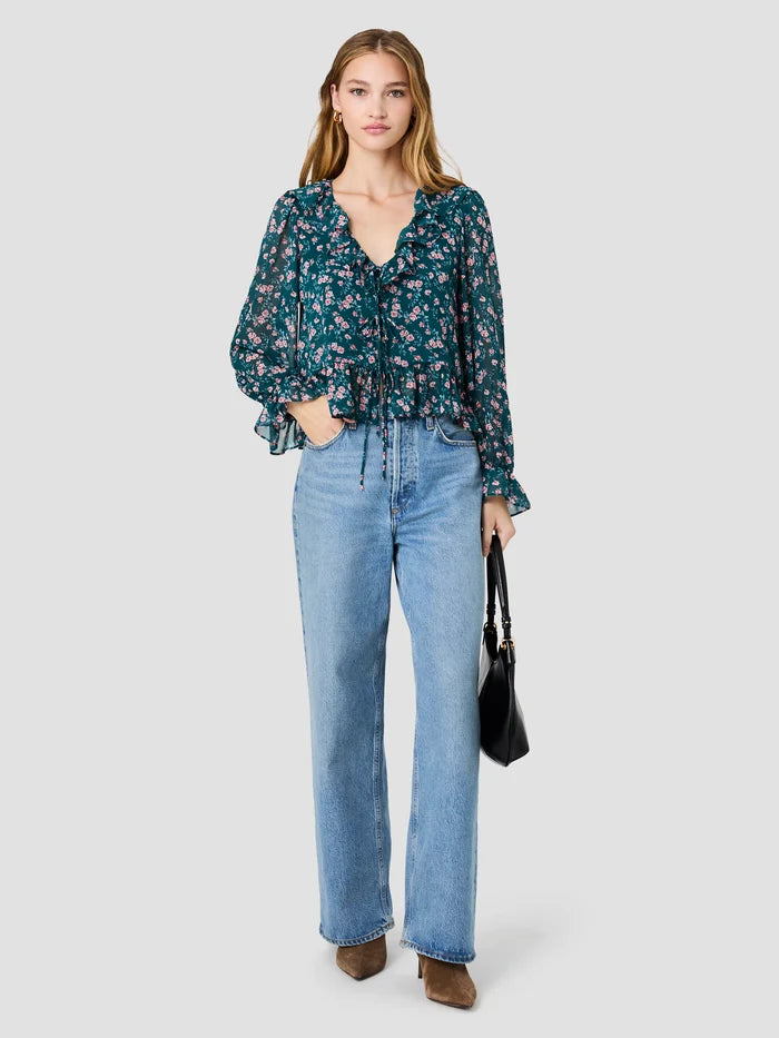 Marina Ruffle Longsleeve Blouse