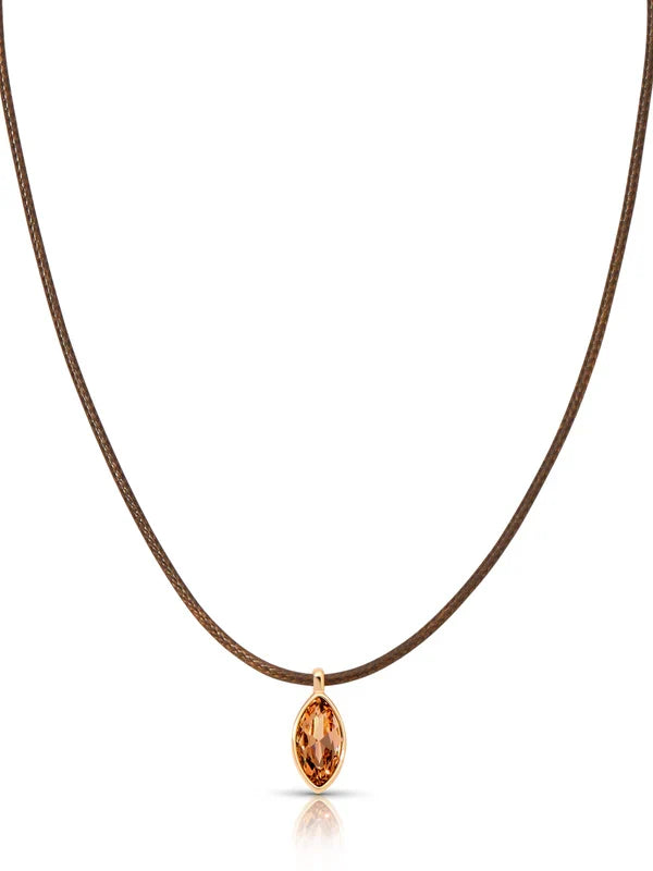 Marquise Champagne Cord Necklace