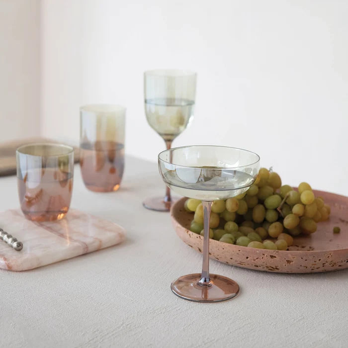 Amber Martini Glass - Madison's Niche