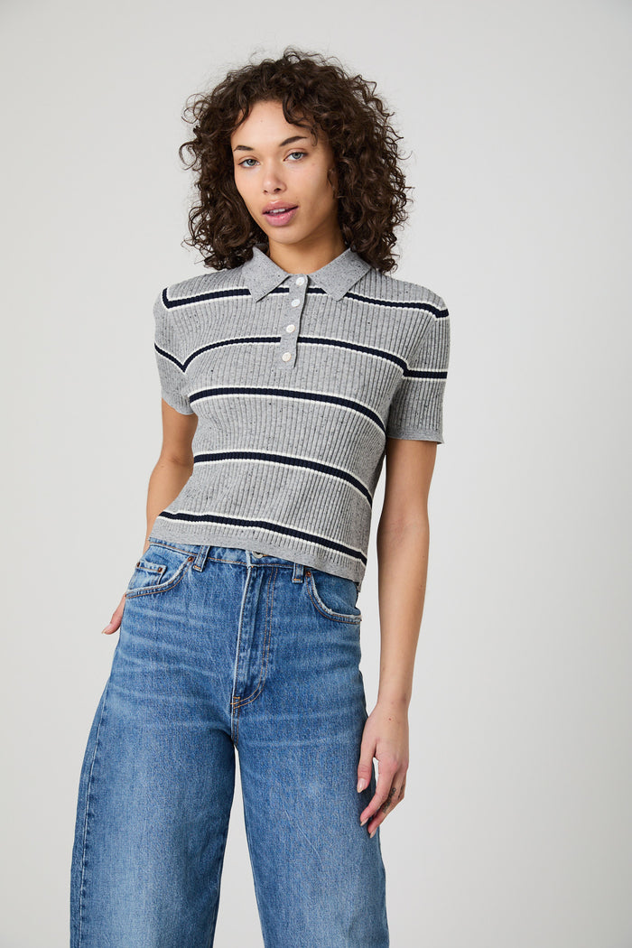 Mason Knit Varsity Stripe Polo