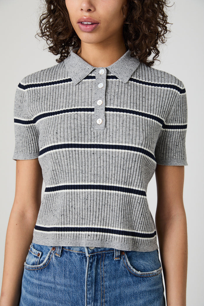 Mason Knit Varsity Stripe Polo