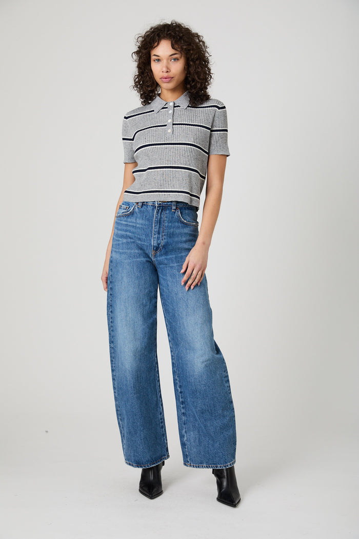 Mason Knit Varsity Stripe Polo