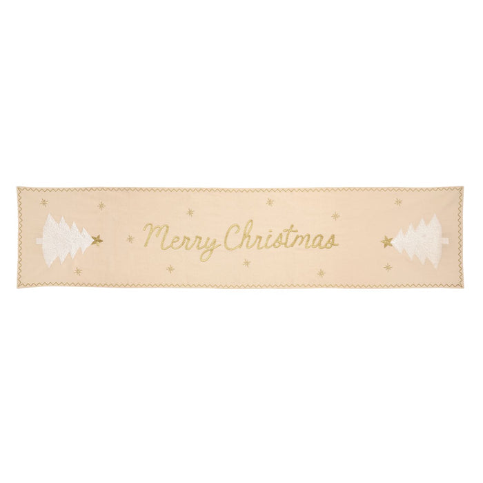 Merry Christmas Snowflake Tree Runner