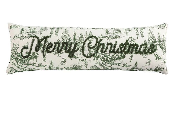 Merry Christmas Toile Pillow