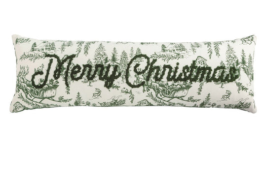 Merry Christmas Toile Pillow