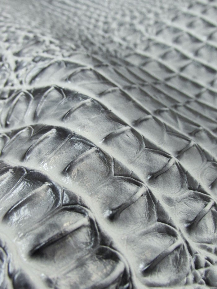 Midnight Brown Hydra Gator 3D Embossed Vinyl Fabric / Sold By The Yard