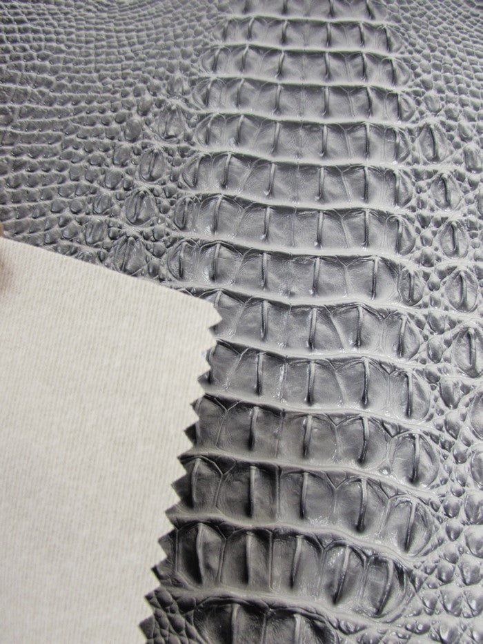 Midnight Brown Hydra Gator 3D Embossed Vinyl Fabric / Sold By The Yard