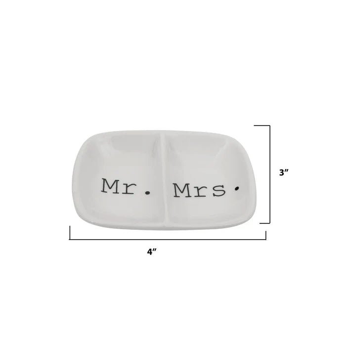 Mr. & Mrs. Ceramic Dish - Madison's Niche