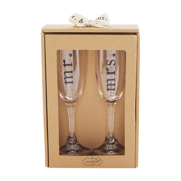 Mr. & Mrs. Champagne Flute Set - Madison's Niche