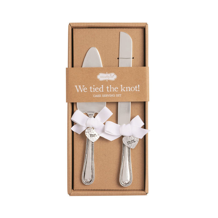 Mr. & Mrs. Charm Cake Server Set - Madison's Niche