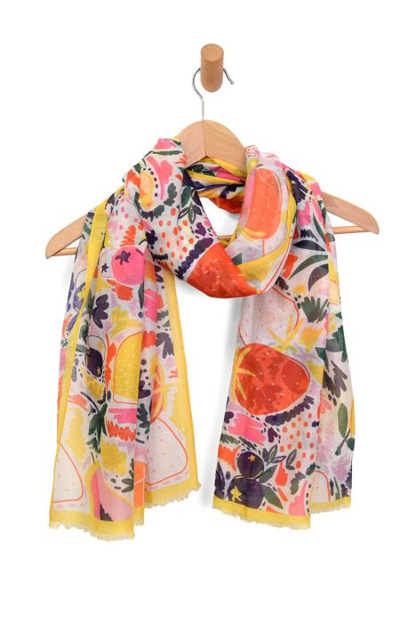 Multi Abstract Fruit Scarf - Madison's Niche