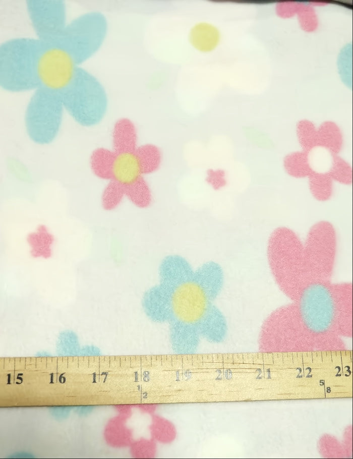 Multi Sunflowers Light Fleece Fabric