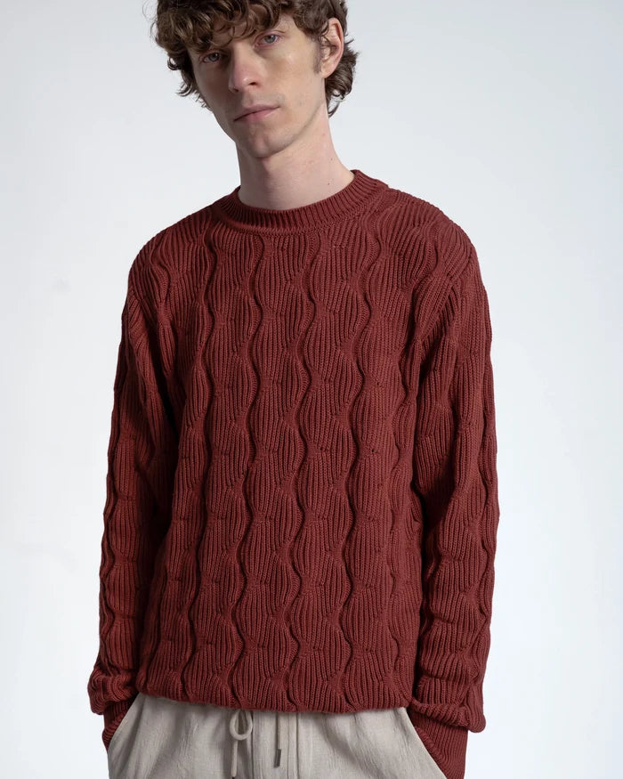 Murray Knit - Kingston Stripe Burgundy