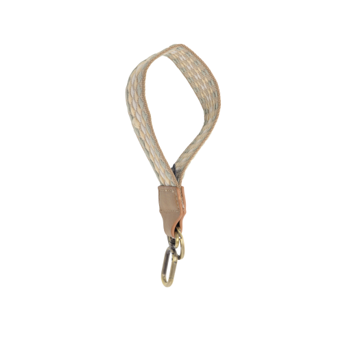Natural Dot Stripe Keychain - Madison's Niche