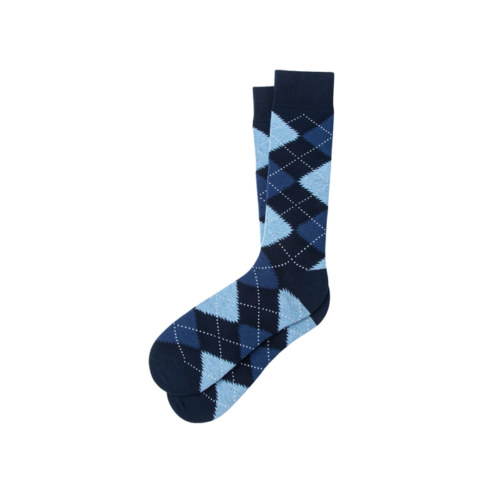 Navy Argyle Socks