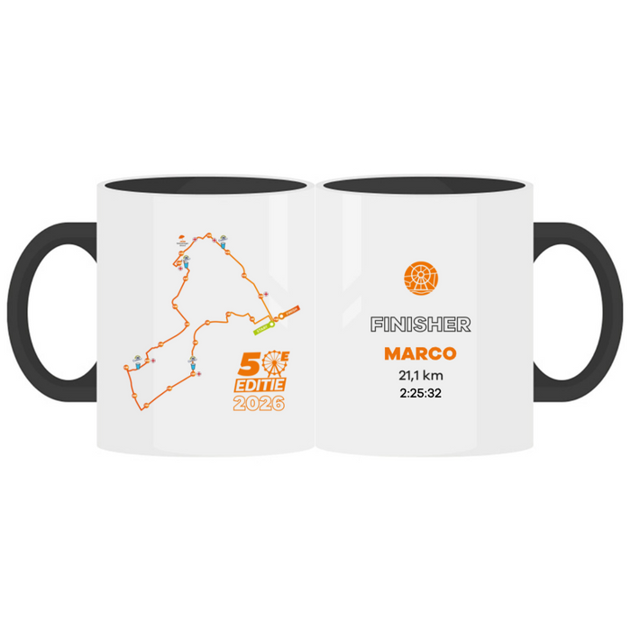 NN CPC Loop Den Haag - Finisher mug half marathon - parcours
