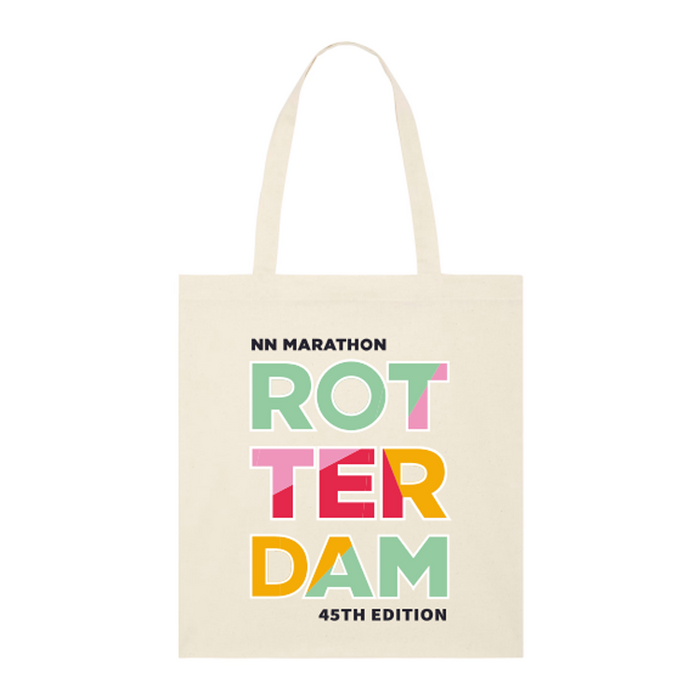 NN Marathon Rotterdam - Totebag beige ROT/TER/DAM
