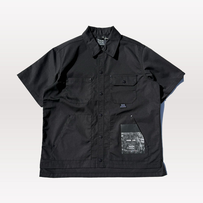 Non Down Half Sleeve Work Shirt - Black