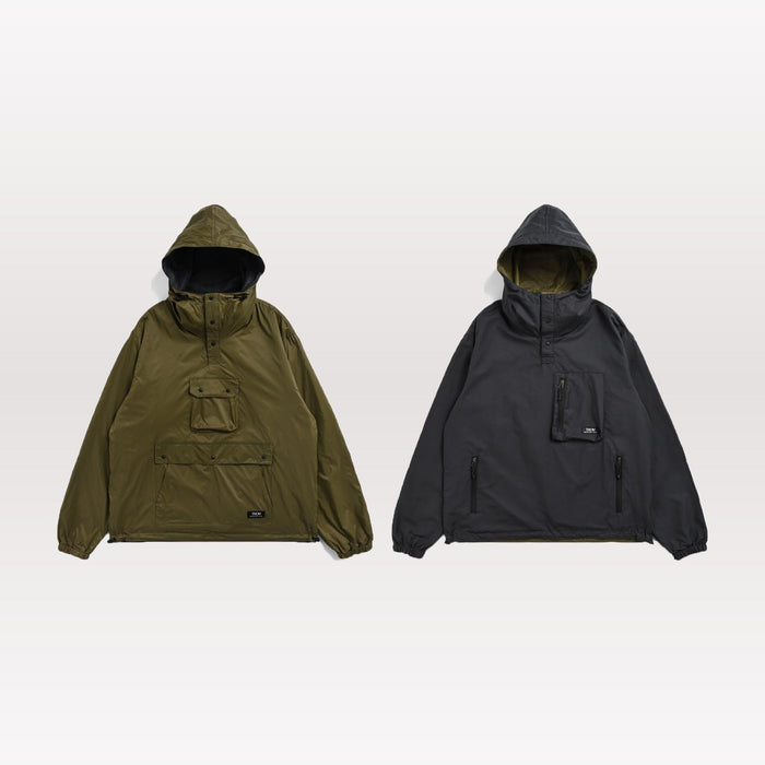 Non Down Mountain Reversible Hoodie - Dark Olive / Navy