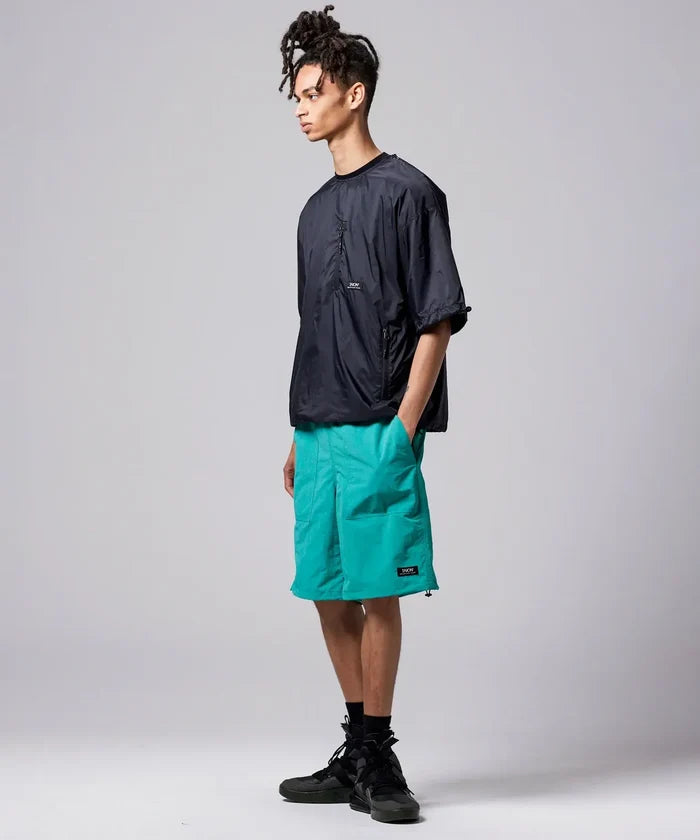 Non Down w Pocket Mountain Shorts - Moss Blue Green