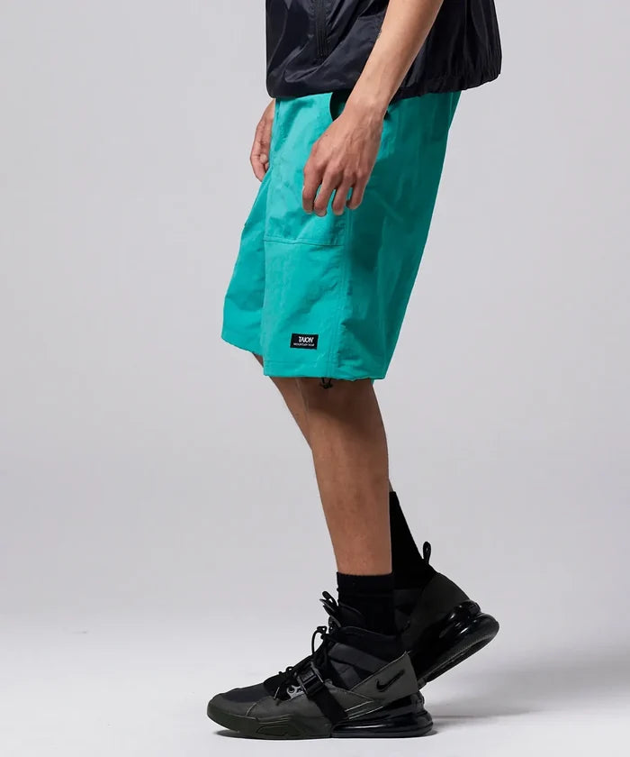 Non Down w Pocket Mountain Shorts - Moss Blue Green