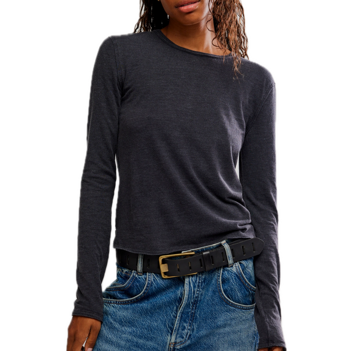 Nova Long-Sleeve Tee in Black - Madison's Niche