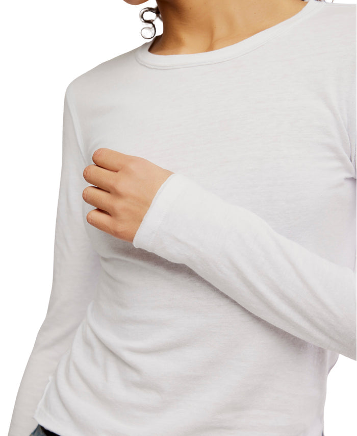 Nova Long-Sleeve Tee in Ivory - Madison's Niche