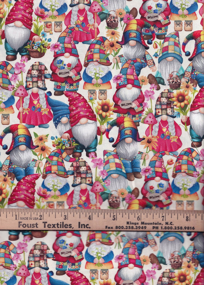 Novelty Packed Hippie Gnomes on Cream