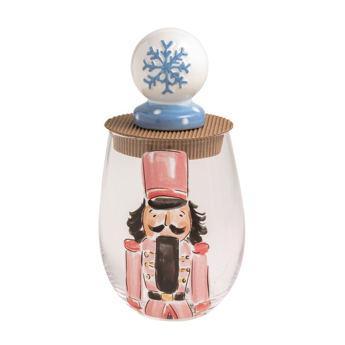 Nutcracker Wine Glass & Stopper Set