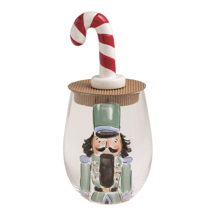 Nutcracker Wine Glass & Stopper Set