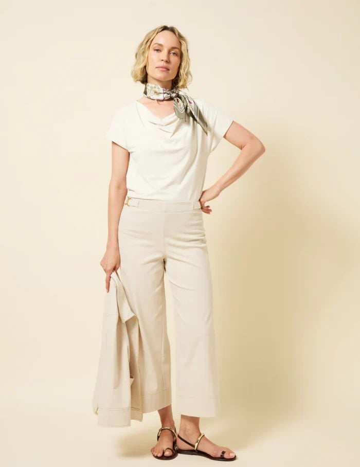 Nylah Detail Wide Leg Crop - Madison's Niche
