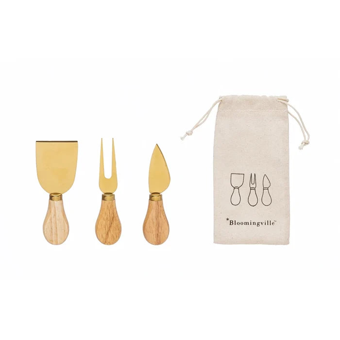 Oak Wood Cheese Utensils - Madison's Niche
