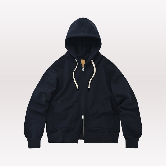 OG Heavyweight Hood Zip Up Parka - Navy