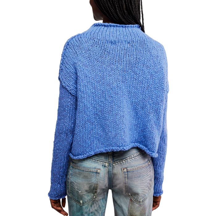 Opal Rollneck Sweater in Peri Blue